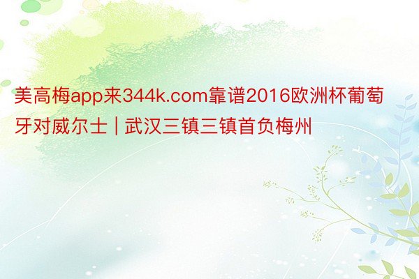 美高梅app来344k.com靠谱2016欧洲杯葡萄牙对威尔士 | 武汉三镇三镇首负梅州
